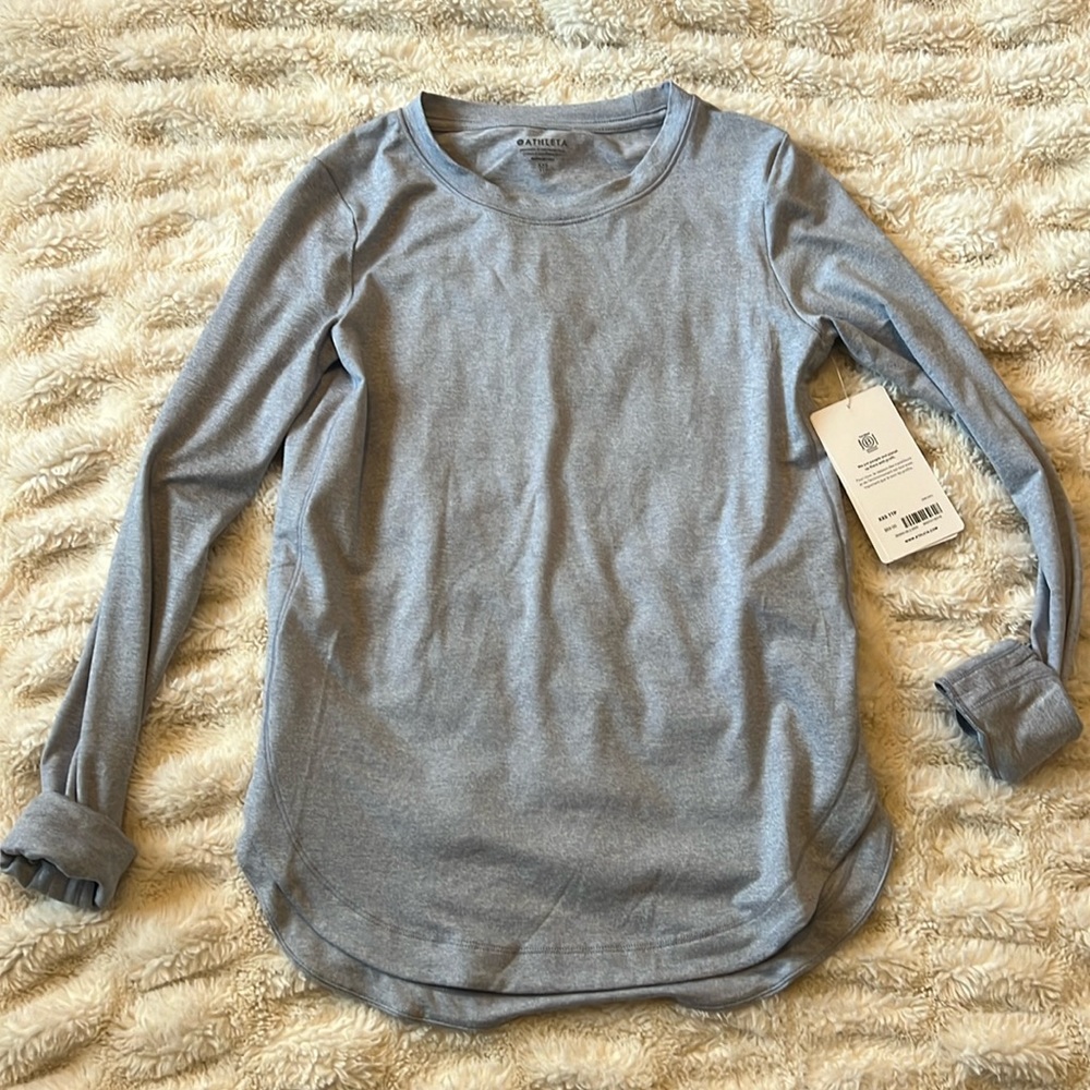 Gray Athleta soft and lightweight long sleeved tee